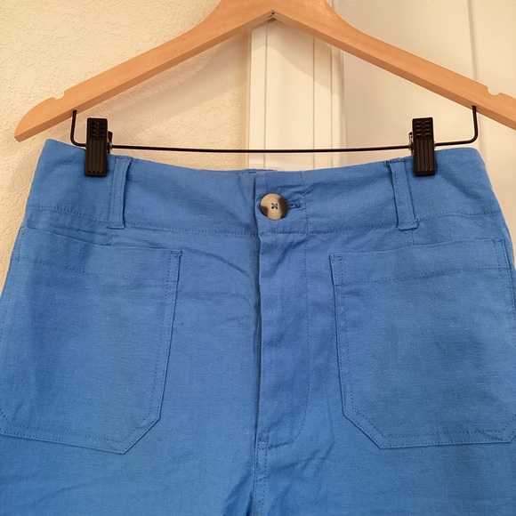Anthropologie COLETTE Full-Length Linen Pants Maeve NEW 28 Blue - Picture 9 of 16